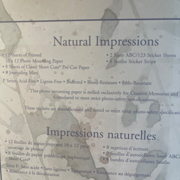 Creative Memories Natural Impressions 10X 12 Scrapbook Kit 2005 - Picture 4 of 5